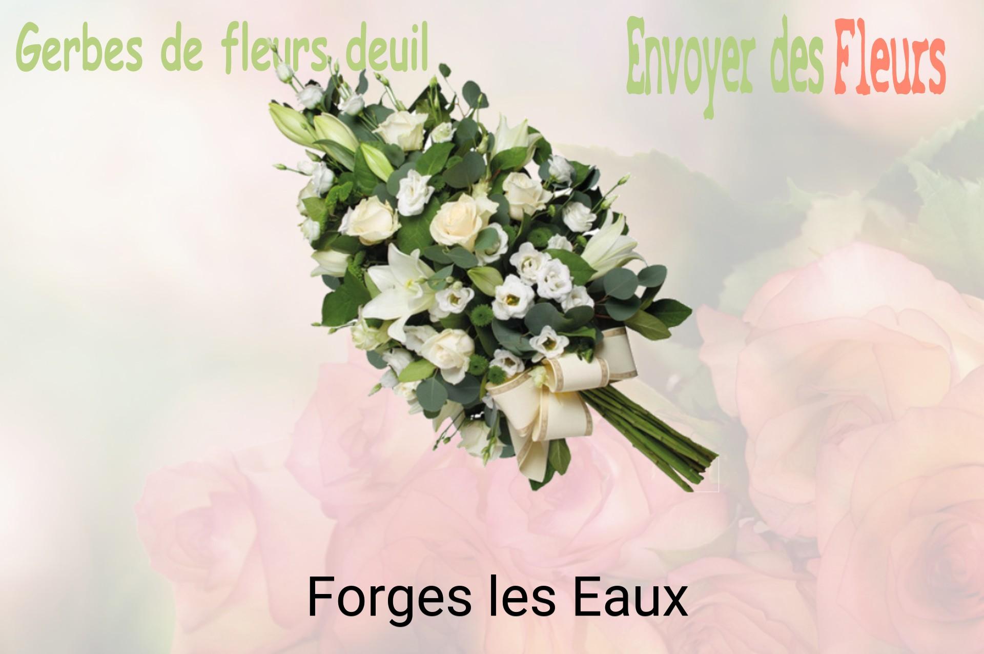 Gerbe de fleurs de deuil livrée à Forges-les-Eaux